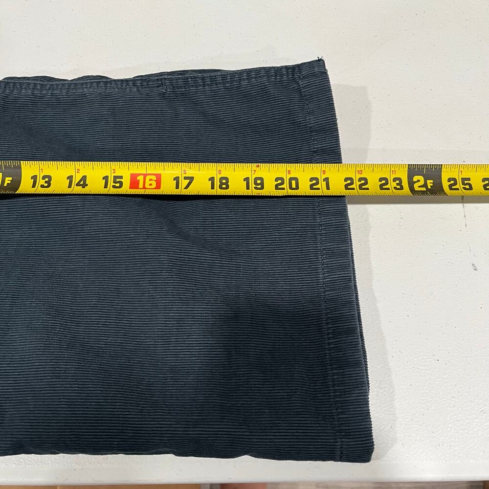 LL Bean Blue Corduroy Knee Length Skirt Slit Modest Womens Size 16 - Picture 7 of 7